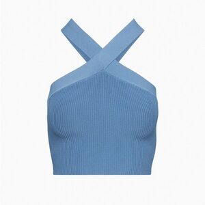 Sculpt Knit Criss Cross Cropped Tank